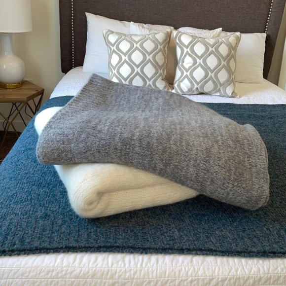 Other - Alpaca King Size Blanket 104" x 92" Gray euc